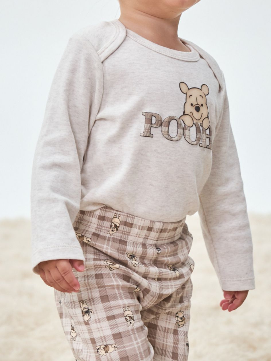 סט פיג’מה אינטרלוק בגד גוף WINNIE THE POOH