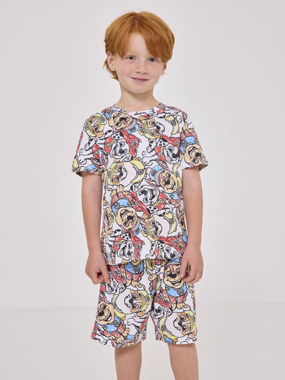 סט פיג’מה קצרה עם מסיכה PAW PATROL
