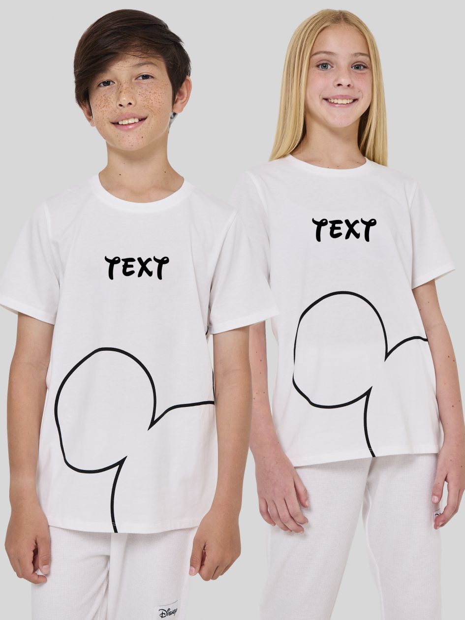 סט פיג’מה יוניסקס עם כיתוב אישי MICKEY