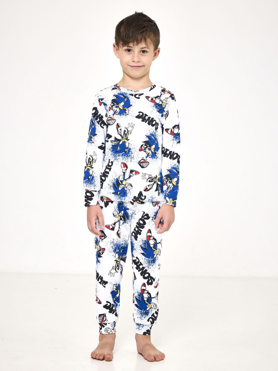 סט פיג’מה ארוכה דקה SONIC