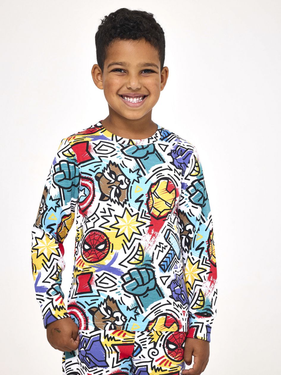 סט פיג’מה ארוכה דקה AVENGERS