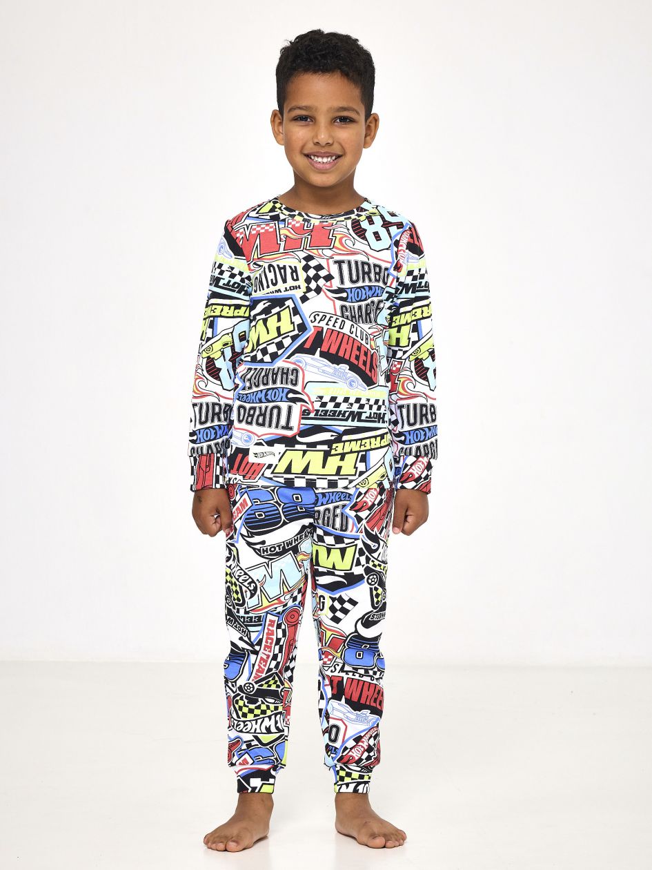 סט פיג’מה ארוכה ונעימה HOT WHEELS