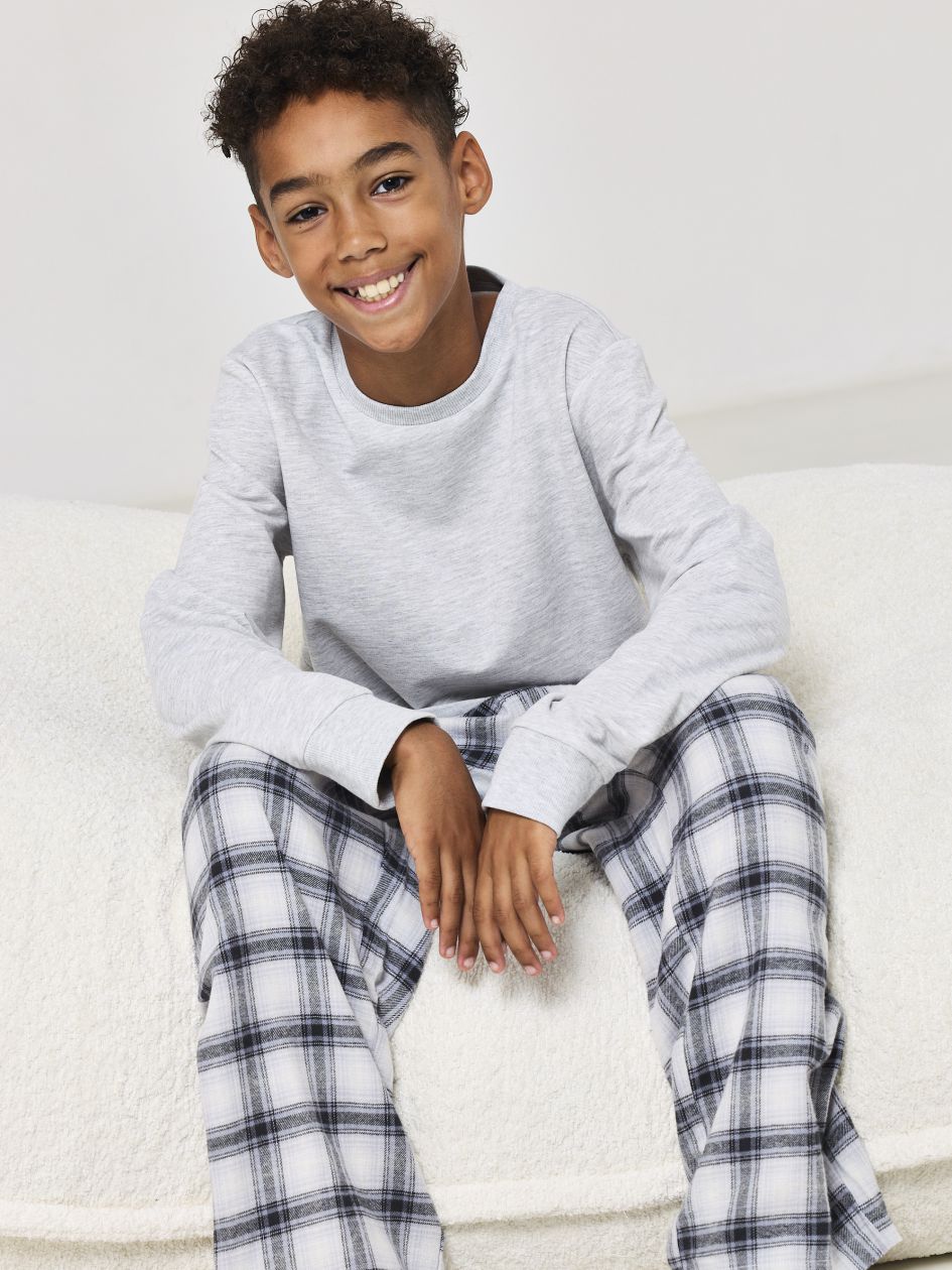 סט פיג’מה פלנל