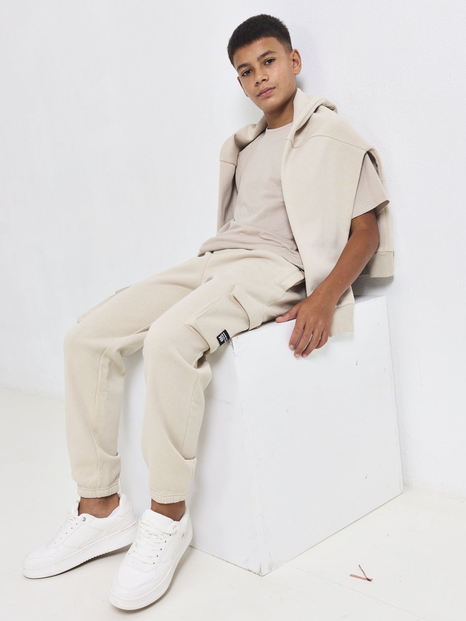 מכנסי פוטר ארוכים עם כיסי קרגו