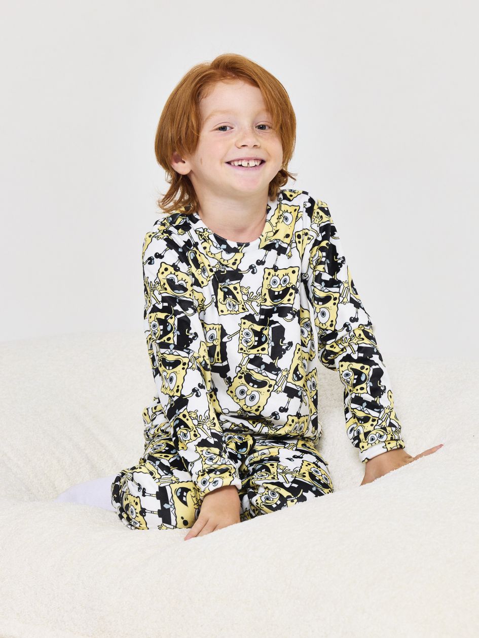 סט פיג’מה קטיפתי SPONGEBOB