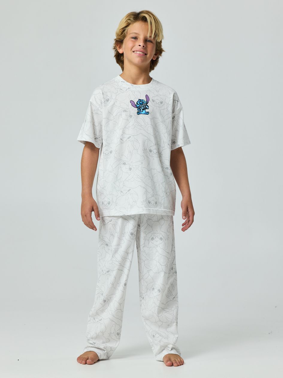 סט פיג’מה עם כיתוב אישי STITCH