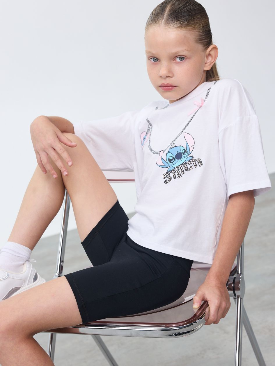 חולצה קצרה קרופ STITCH