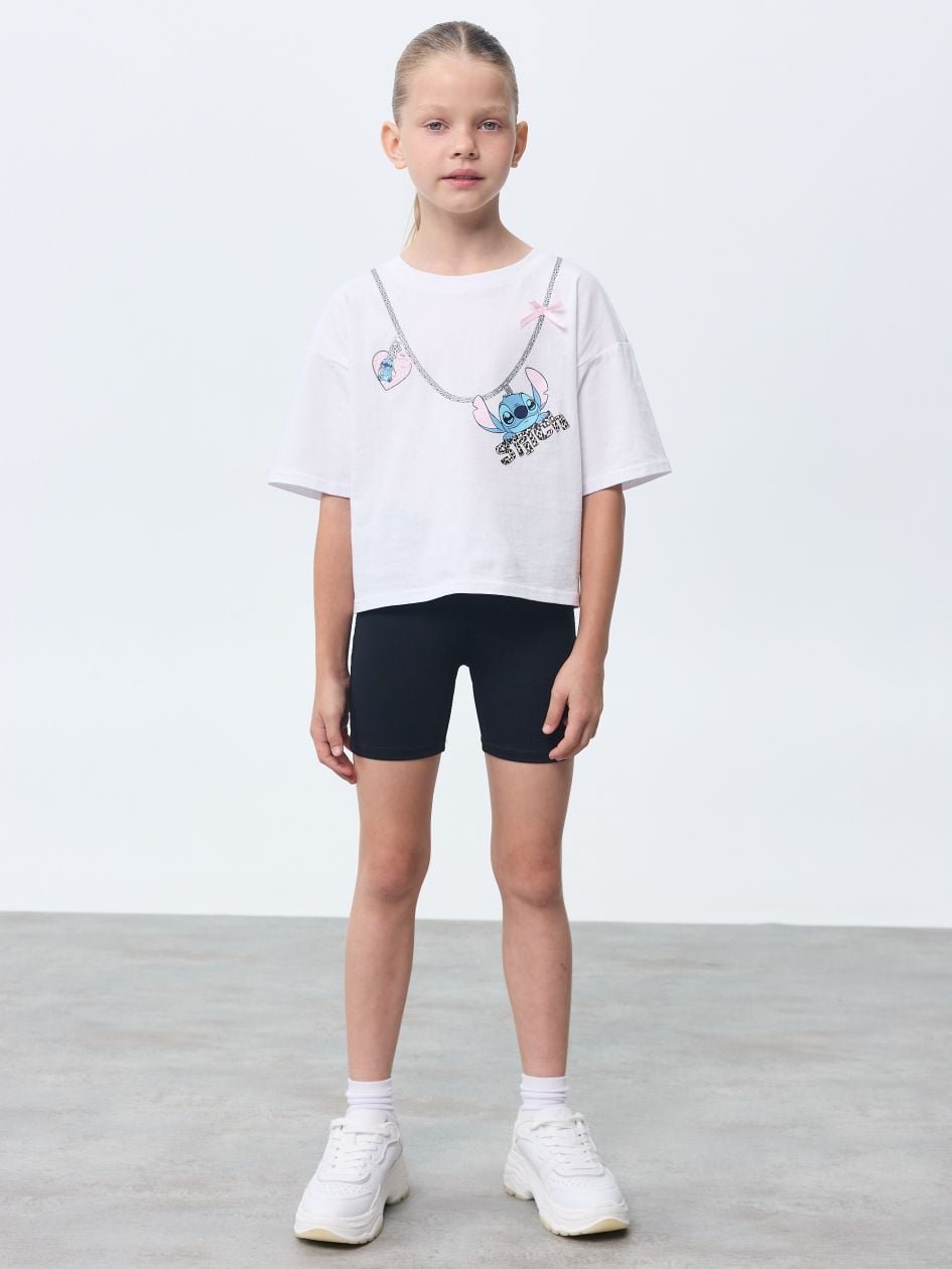 חולצה קצרה קרופ STITCH