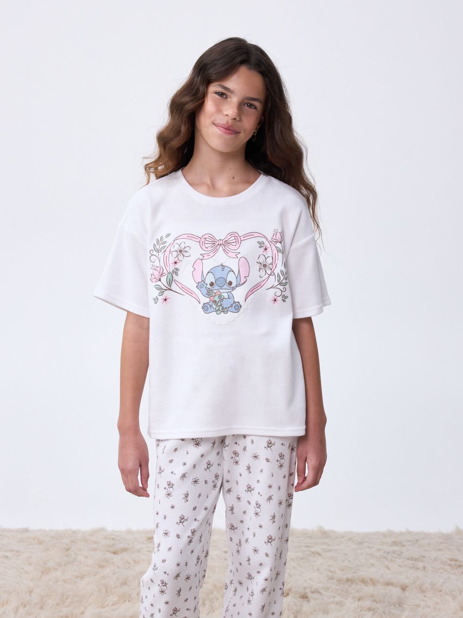 סט פיג’מה וופל STITCH