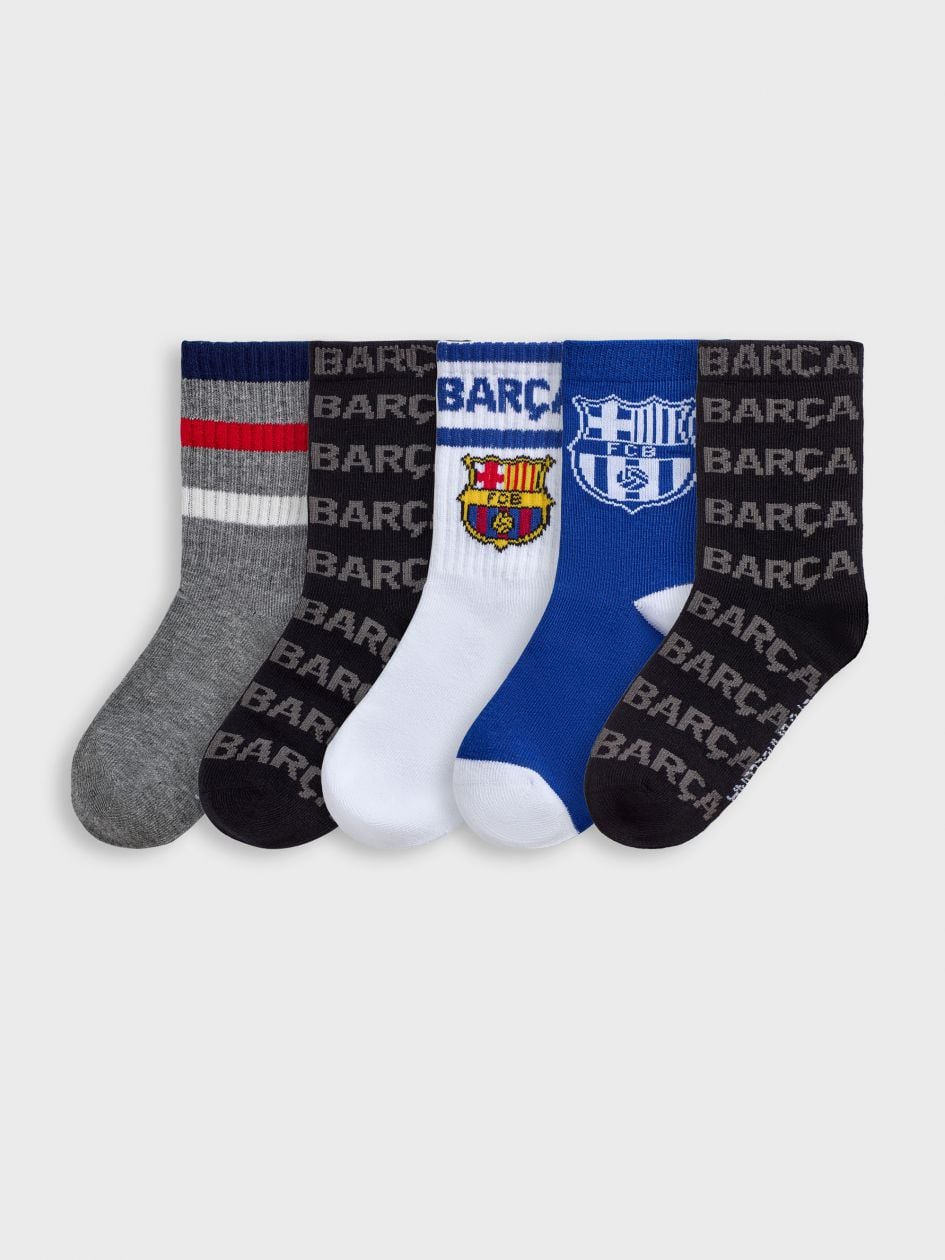 מארז 5 גרביים באורך רגיל BARÇA