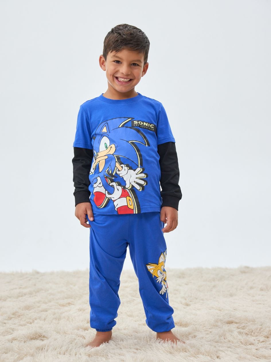 סט פיג’מה ארוכה SONIC