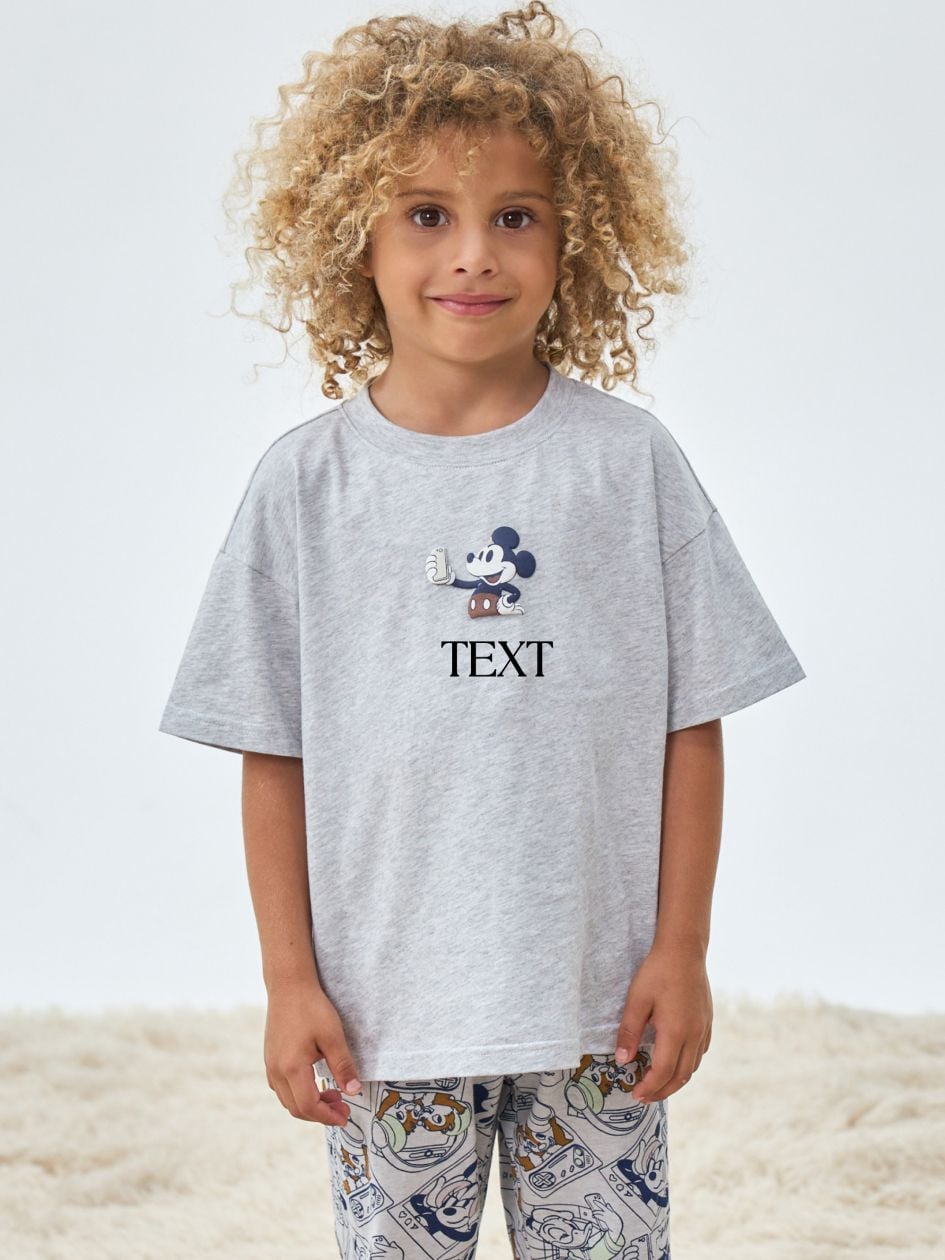 סט פיג’מה עם כיתוב אישי MICKEY