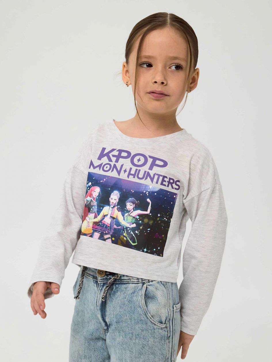 חולצת קרופ ארוכה K-POP
