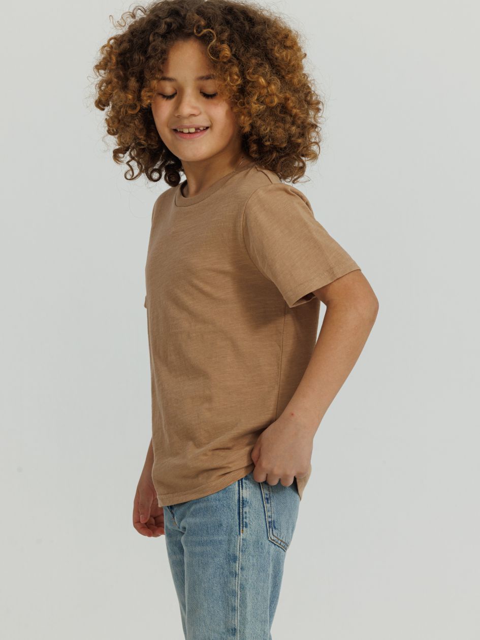 חולצת סלאב קצרה צווארון עגול לבנים