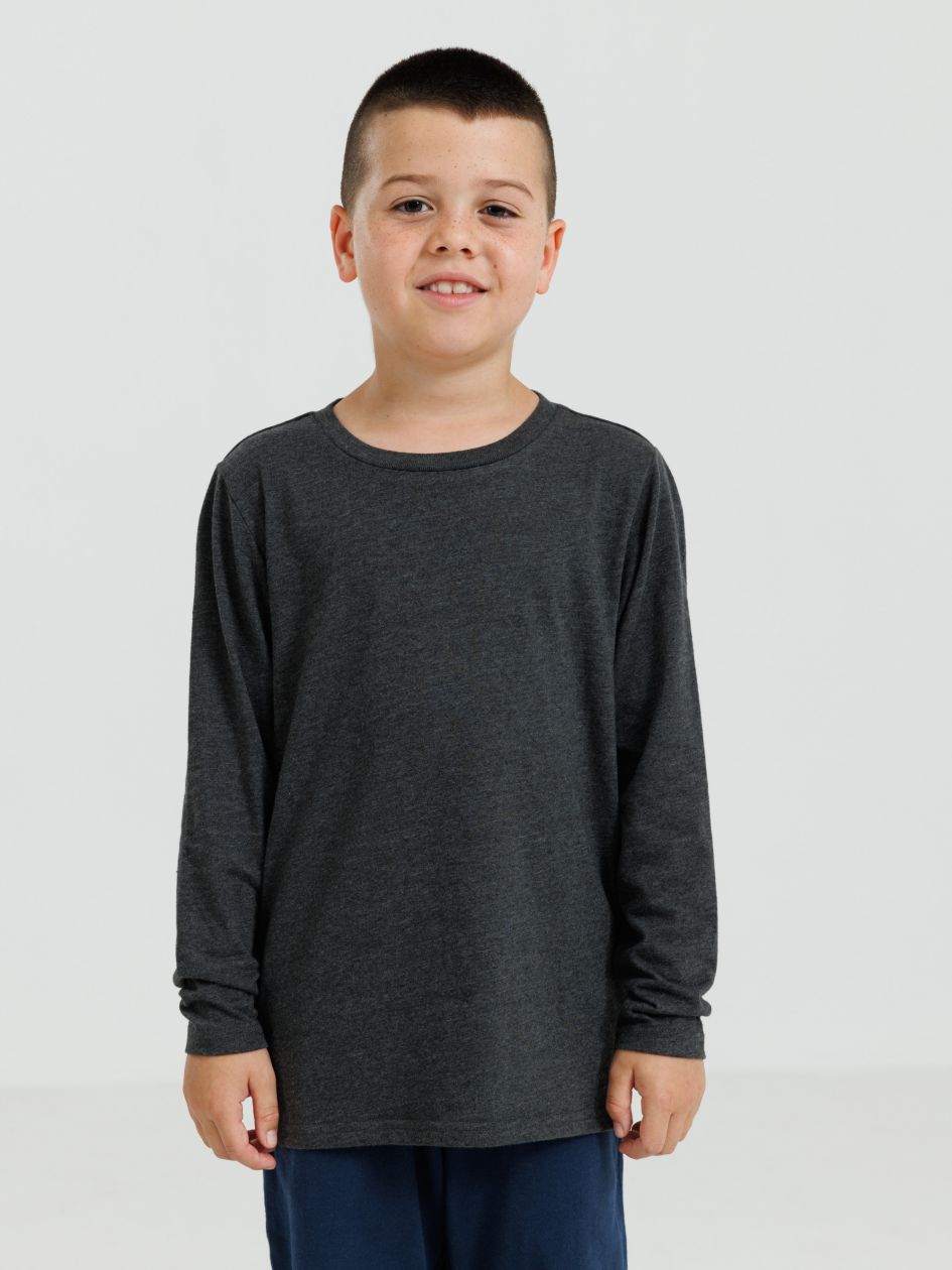 חולצה ארוכה צווארון עגול לבנים