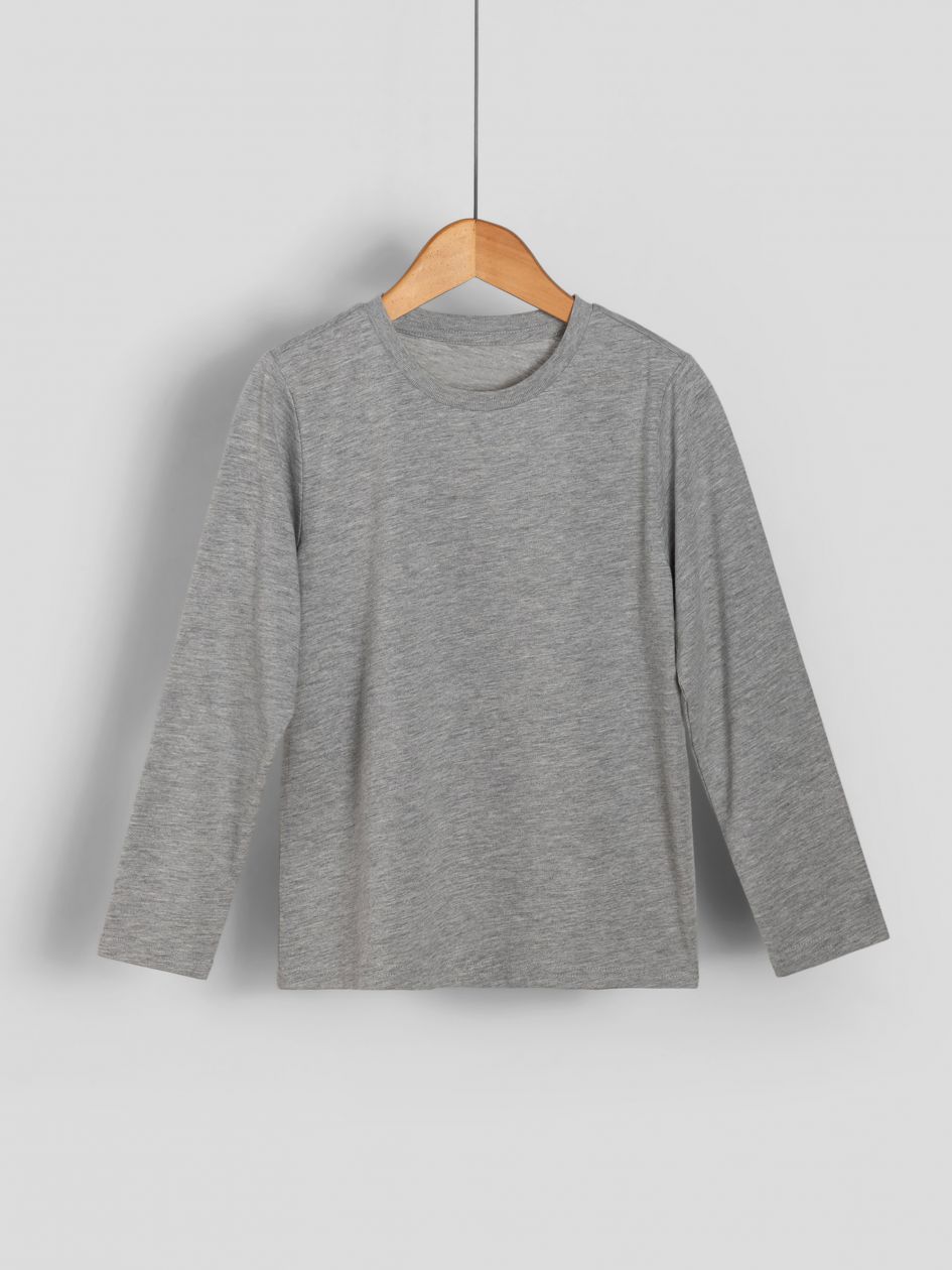 חולצת סלאב ארוכה צווארון עגול לבנים