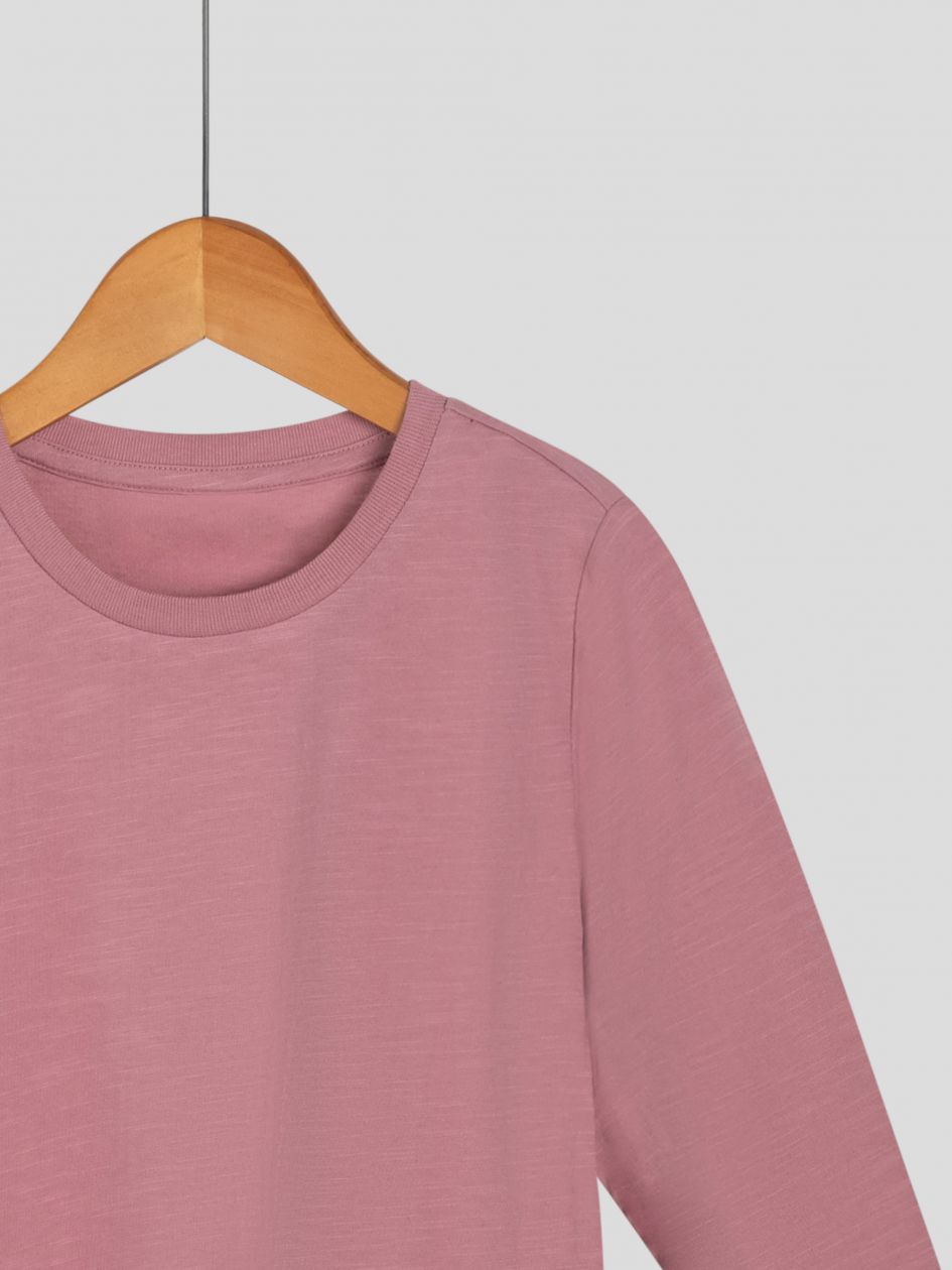 חולצת סלאב ארוכה צווארון עגול לבנות