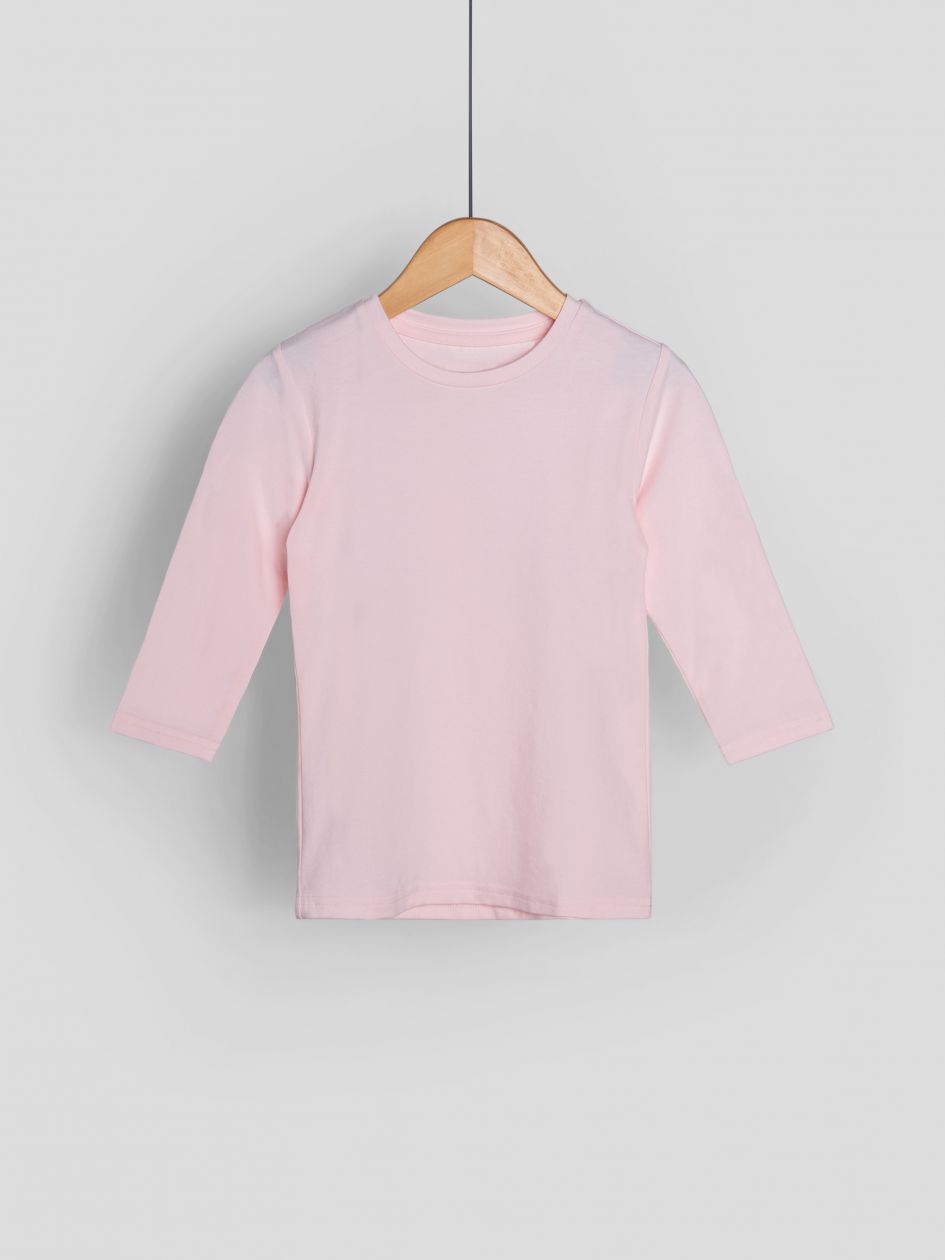 חולצה שרוול 3/4 צווארון עגול בנות