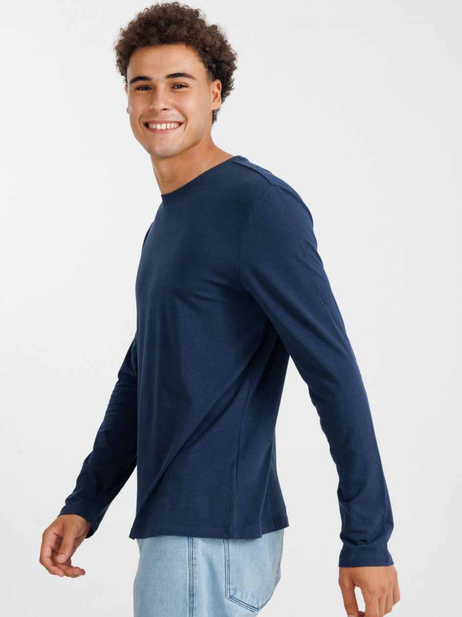 חולצת סינגל צווארון עגול