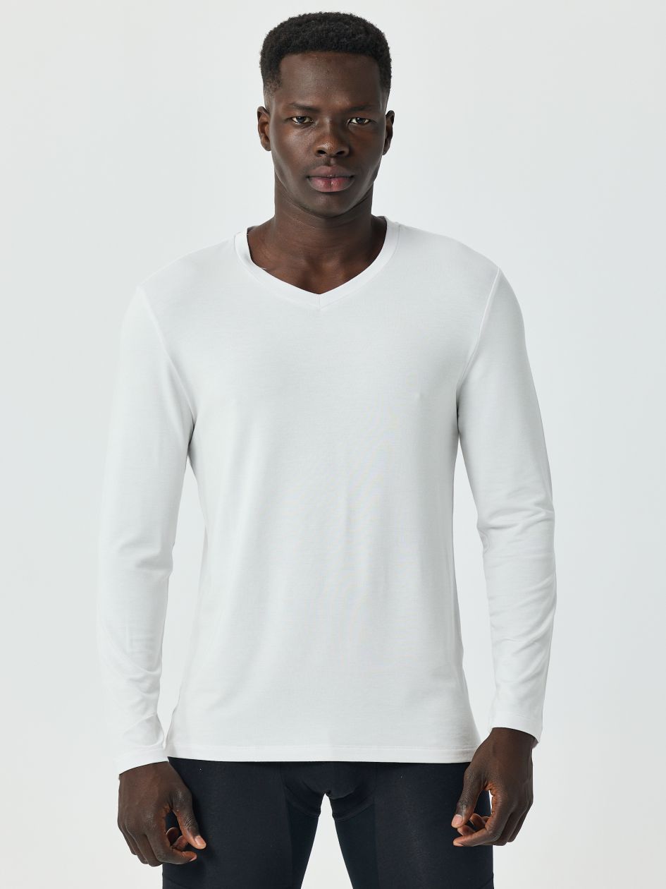 חולצה תרמית צווארון וי SLIM FIT