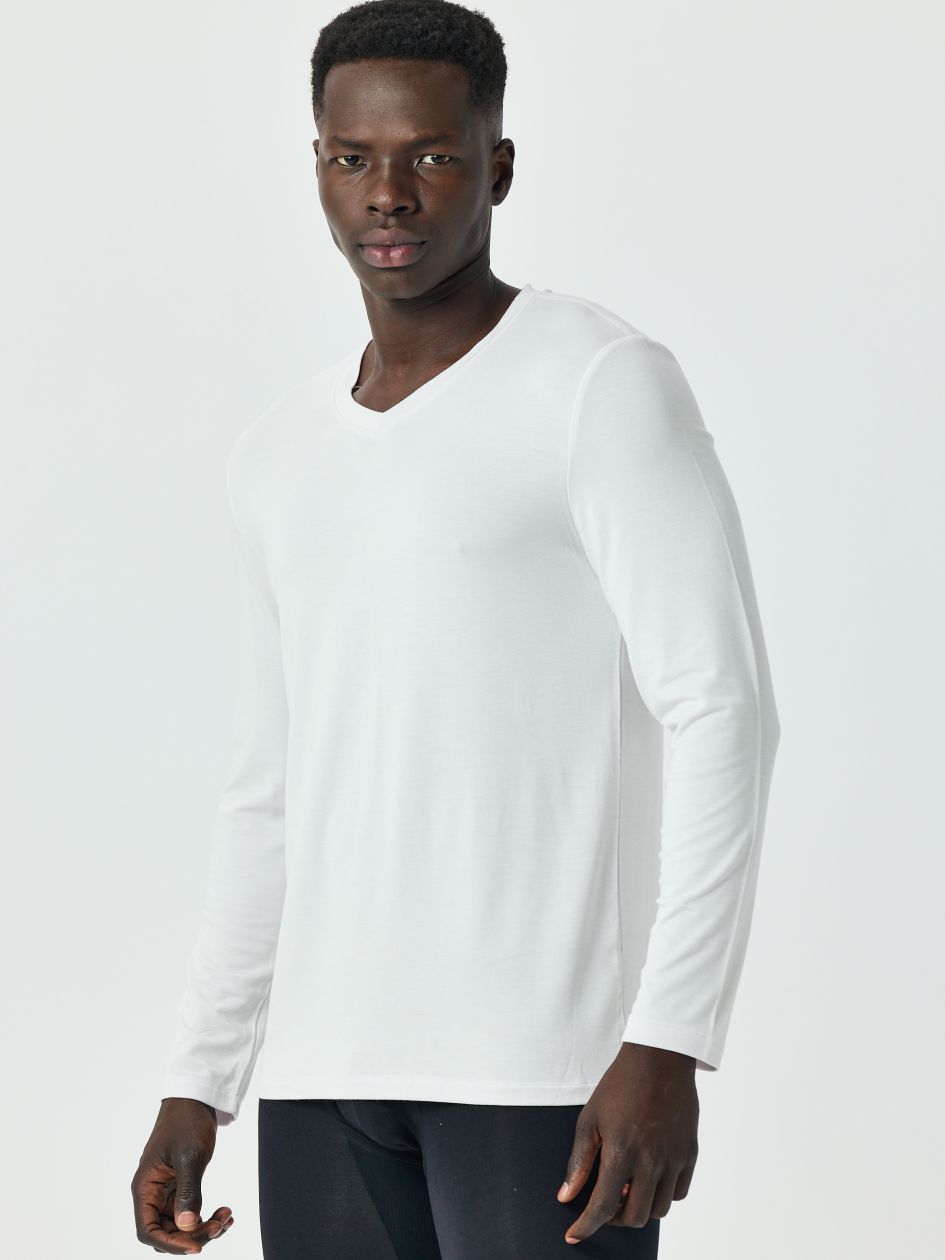 חולצה תרמית צווארון וי SLIM FIT