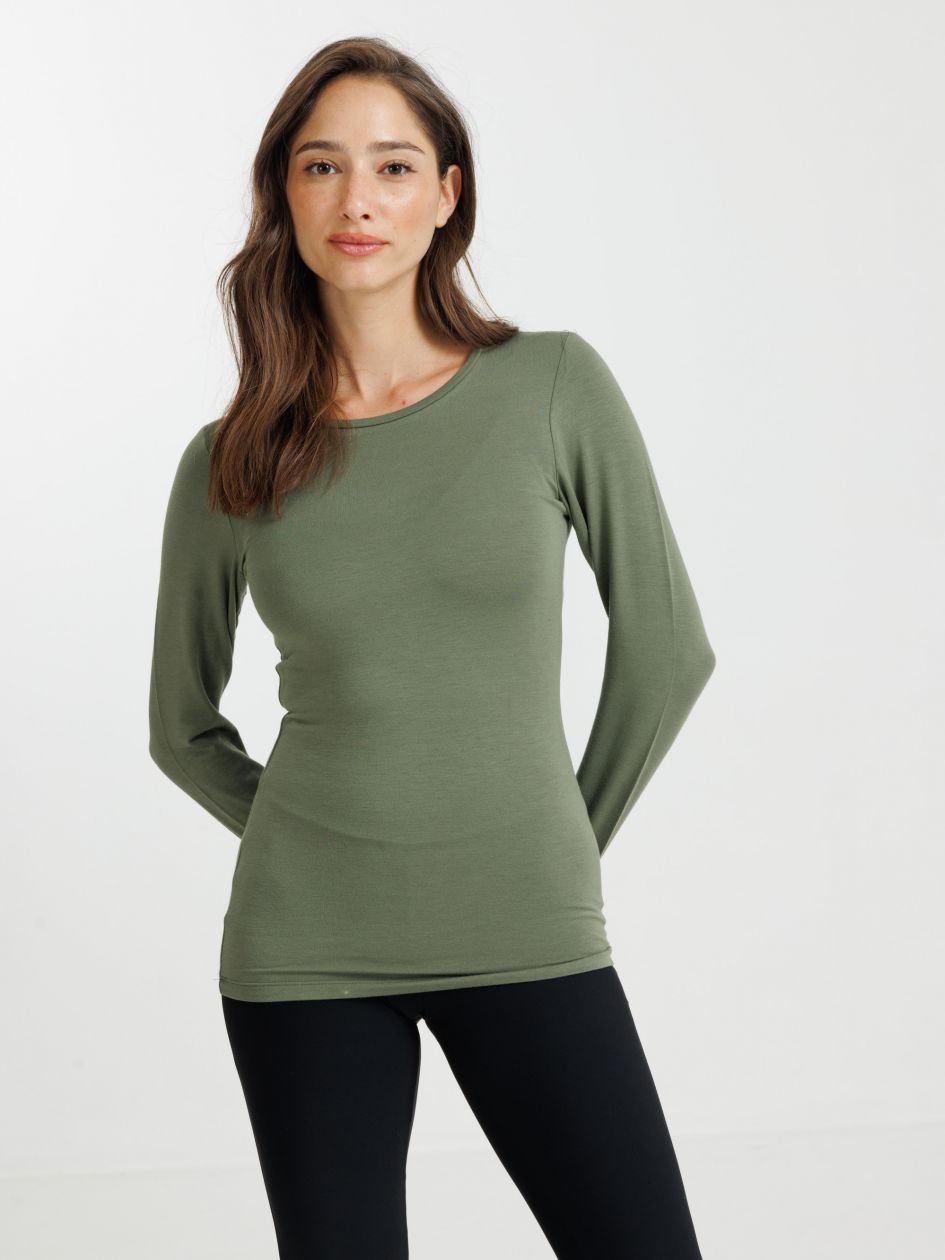 חולצה תרמית אנטי בקטריאלית צווארון עגול  - SLIM FIT