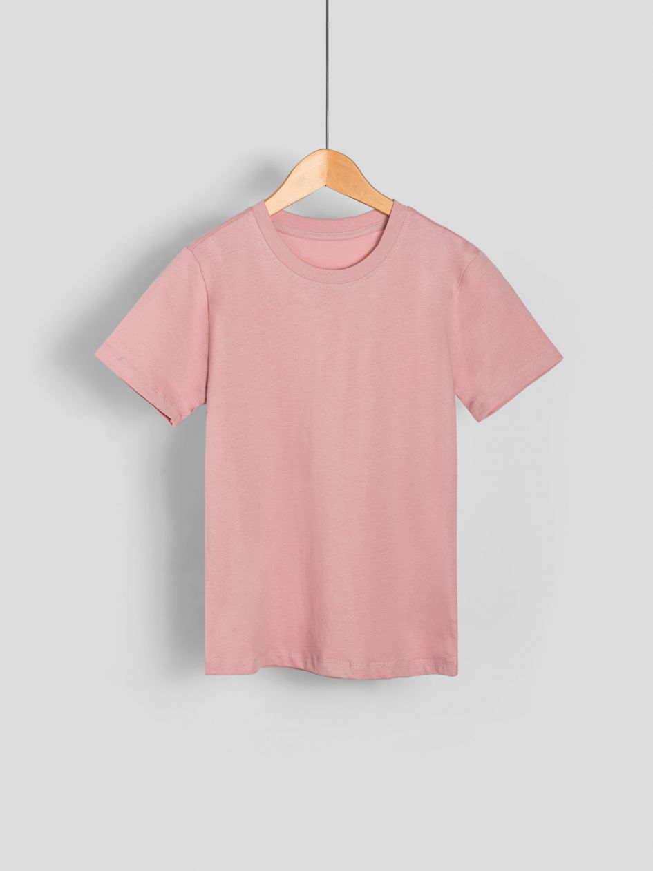 חולצה קצרה צווארון עגול נערות