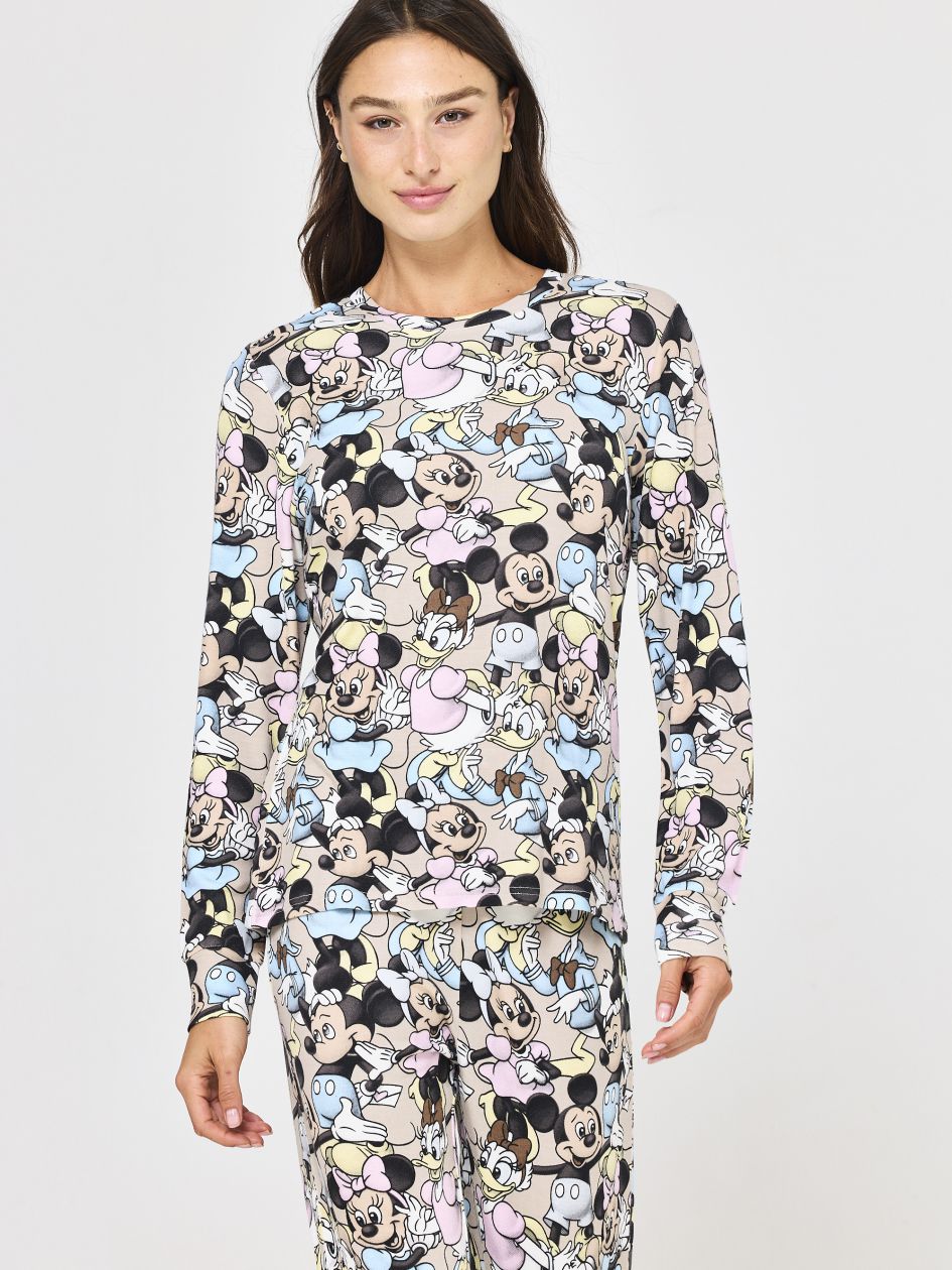 סט פיג’מה ארוכה דקה MICKEY & FRIENDS