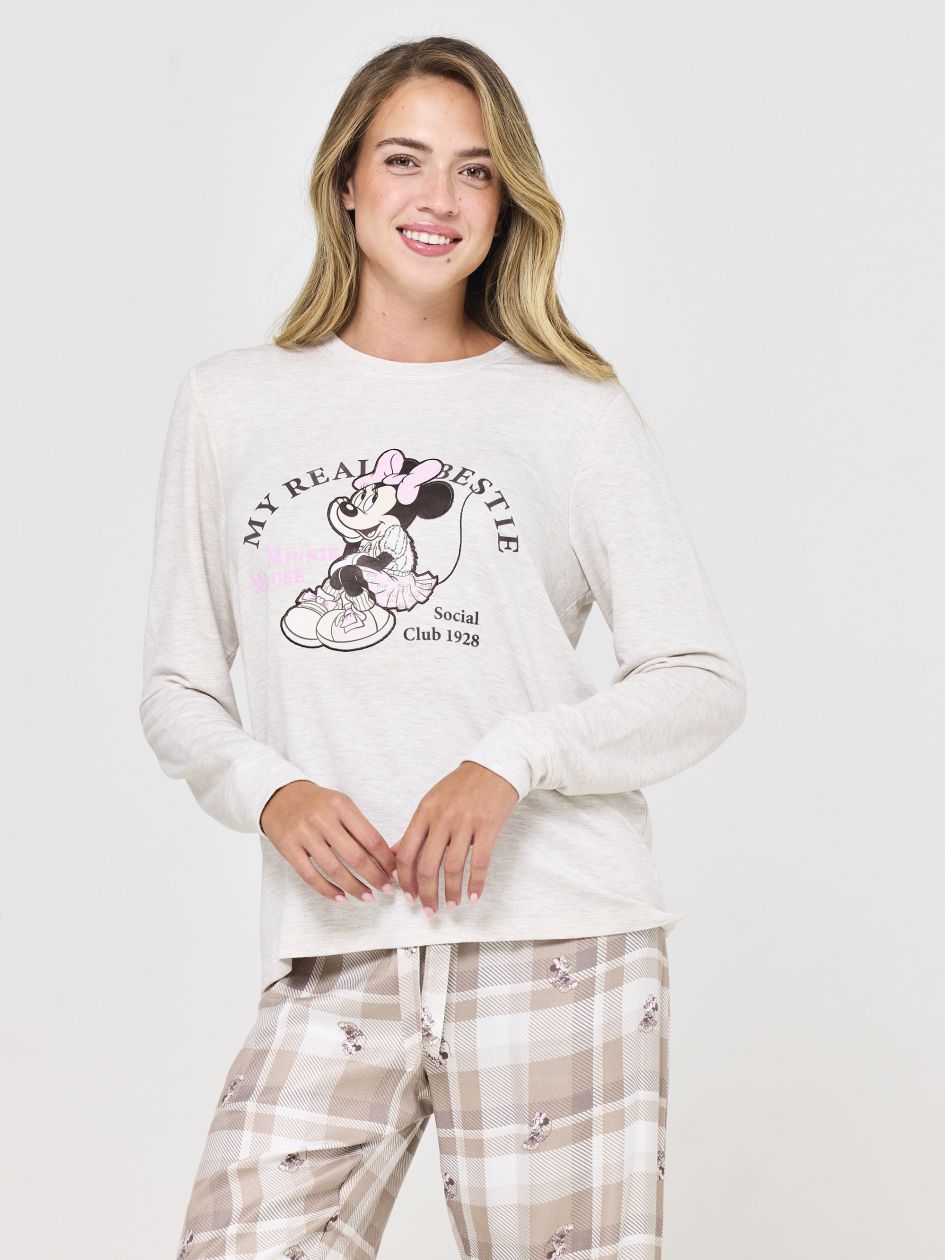 סט פיג’מה ארוכה דקה MICKEY