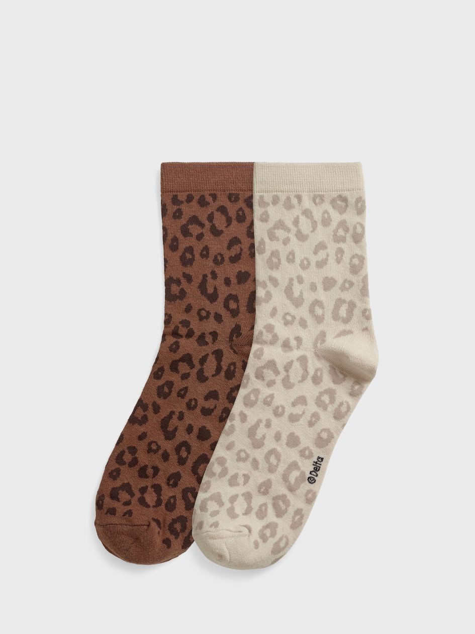 מארז 2 זוגות גרביים אורך רבע LEOPARD