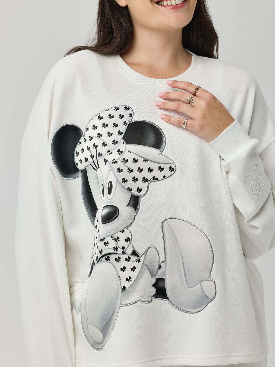 סט פיג’מה בעיטור תחרה פרנץ’ טרי MINNIE