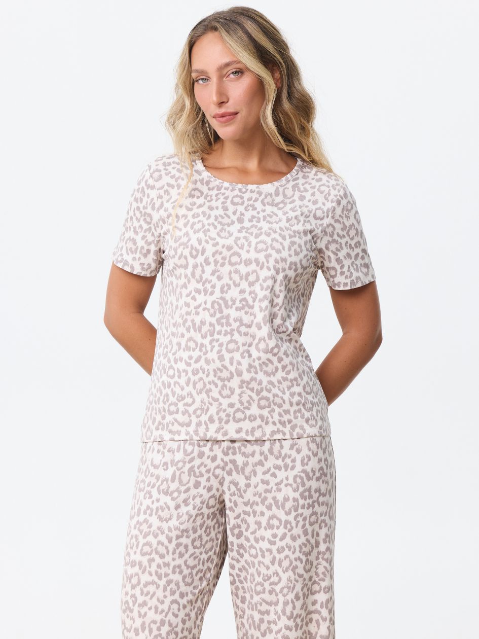 סט פיג’מה ריב LEOPARD