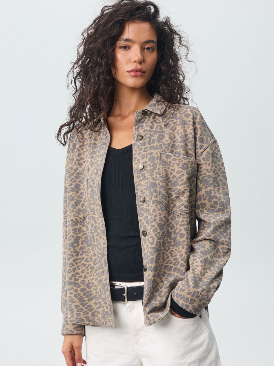 אוברשירט שרוול ארוך פרנץ’ טרי LEOPARD