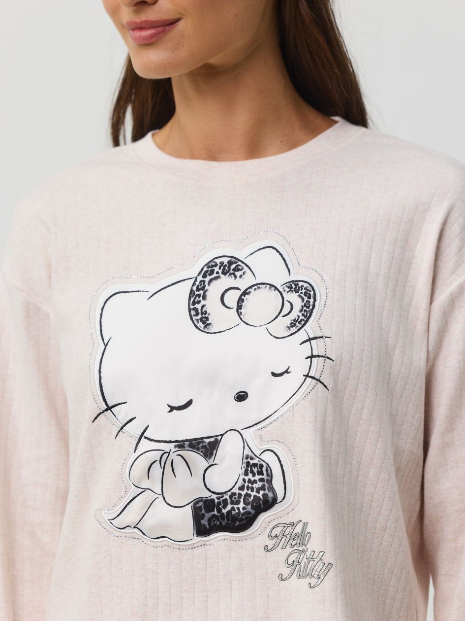 סט פיג’מה ארוכה ריב HELLO KITTY