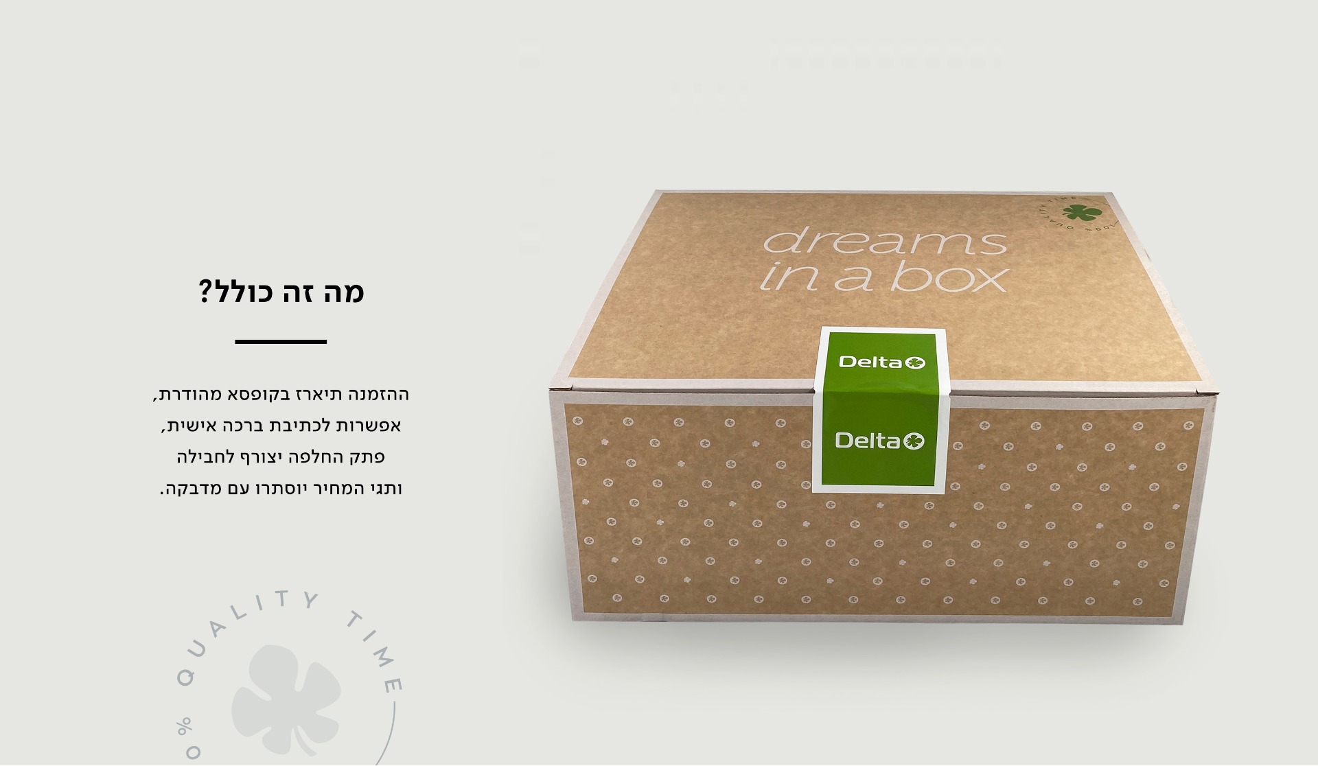 מה זה כולל ? אריזה מהודרת , , ניתן לכתבו ברכה, תגי מחיר מוסתרים ופתק החלפה