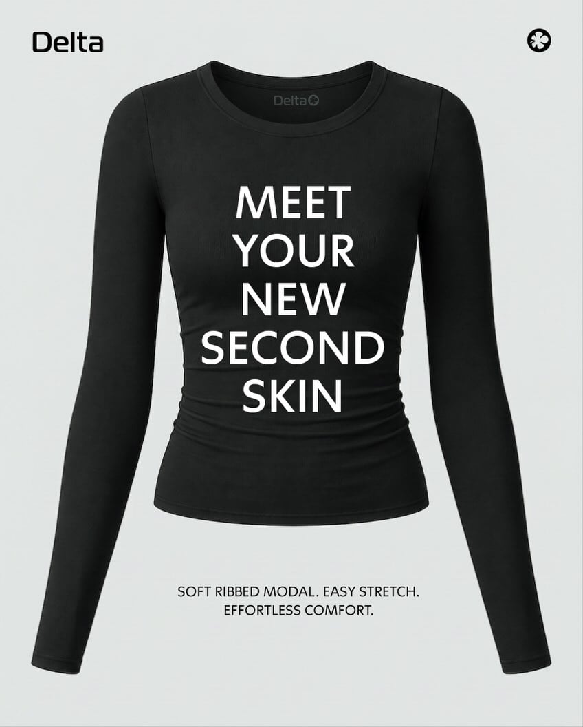 Feels Like Second Skin ☁️ 
מכירה את הפיס הזה שאת פשוט לובשת שוב ושוב? 
חולצת הבייסיק החדשה בטקסטורת ריב רכה, שנותנת תחושה של עור שני ואפס מאמץ. 
המאסט-האב החדש של הארון שלך כבר מחכה לך בסניפים ובאתר